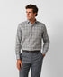 CMSW13832052 | Heather Gray Melange Check Sport Shirt