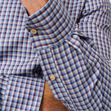 CBBD13831457 | Blue & Merlot Melange Check Sport Shirt