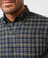 CBBD13821492 | Navy & Olive Melange Check Sport Shirt
