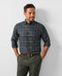 CBBD13821492 | Navy & Olive Melange Check Sport Shirt