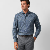 CMSW13501433 | Navy & Green Paisley Sport Shirt