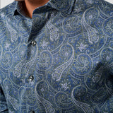 CMSW13501433 | Navy & Green Paisley Sport Shirt