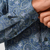 CMSW13501433 | Navy & Green Paisley Sport Shirt