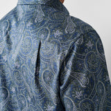 CMSW13501433 | Navy & Green Paisley Sport Shirt