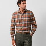CMSW13827851 | Spice & Multi Brushed Plaid Sport Shirt