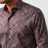 CMSW13501486 | Navy & Merlot Paisley Sport Shirt