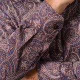 CMSW13501486 | Navy & Merlot Paisley Sport Shirt