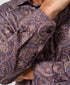 CMSW13501486 | Navy & Merlot Paisley Sport Shirt