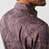 CMSW13501486 | Navy & Merlot Paisley Sport Shirt