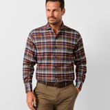 CMSW13827607 | Merlot & Multi Brushed Plaid Sport Shirt