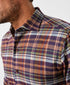 CMSW13827607 | Merlot & Multi Brushed Plaid Sport Shirt