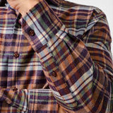 CMSW13827607 | Merlot & Multi Brushed Plaid Sport Shirt