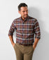 CMSW13827607 | Merlot & Multi Brushed Plaid Sport Shirt