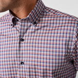 CBBD13826401 | Navy & Spice Check Sport Shirt