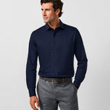 CMSK12150412 | Navy Cotton Knit Sport Shirt