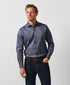 CMSW13603419 | Navy & Brown Geometric Sport Shirt