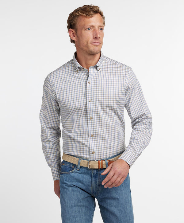 CBBD12831296 | Dune & Blue Twill Check Sport Shirt