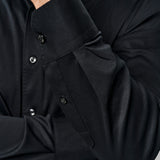 CMSK12150002 | Black Solid Knit Sport Shirt