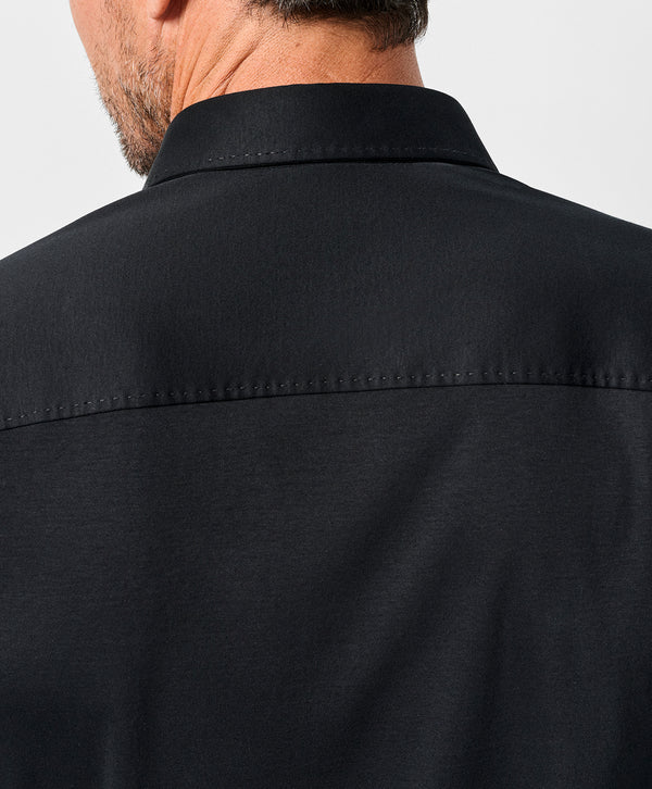 CMSK12150002 | Black Solid Knit Sport Shirt