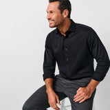 CMSK12150002 | Black Solid Knit Sport Shirt