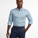 CHBD12824448 | Blue & Green Twill Check Sport Shirt