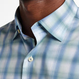CHBD12824448 | Blue & Green Twill Check Sport Shirt