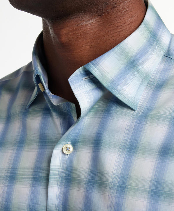 CHBD12824448 | Blue & Green Twill Check Sport Shirt