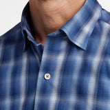 CHBD12824474 | Navy Twill Check Sport Shirt