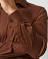 CMSK13105807 | Rust Solid Texture Knit Sport Shirt