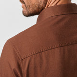 CMSK13105807 | Rust Solid Texture Knit Sport Shirt