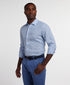 CHBD12825155 | Navy Linen Check Sport Shirt