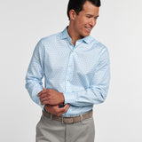 CMSW12211456 | Sky & Navy Geometric Print Sport Shirt