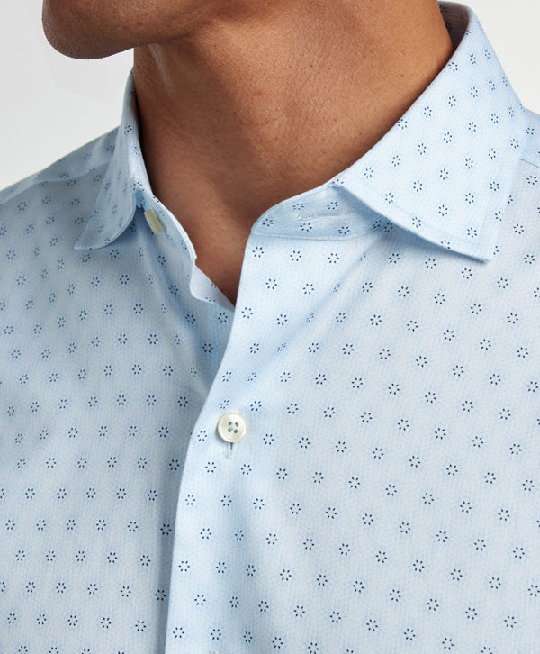 CMSW12211456 | Sky & Navy Geometric Print Sport Shirt