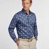 CMSW12402419 | Navy Floral Print Sport Shirt