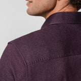 CMSK13105606 | Cabernet Solid Texture Knit Sport Shirt