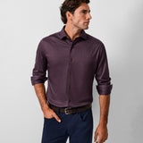 CMSK13105606 | Cabernet Solid Texture Knit Sport Shirt