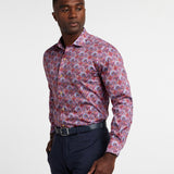 CMSW12402656 | Pink Floral Print Sport Shirt