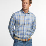 CMSW12826478 | Blue & Dune Linen Check Sport Shirt