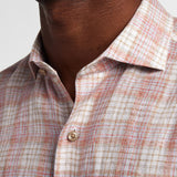 CMSW12828699 | Red & Multi Linen Check Sport Shirt