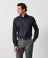 CMSK13105412 | Navy Solid Texture Knit Sport Shirt