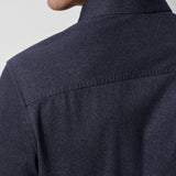 CMSK13105412 | Navy Solid Texture Knit Sport Shirt