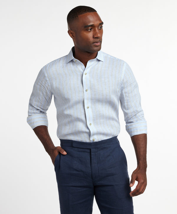 CMSW12953489 | Sky & Dune Linen Stripe Sport Shirt