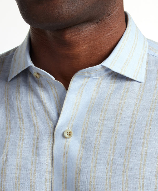 CMSW12953489 | Sky & Dune Linen Stripe Sport Shirt
