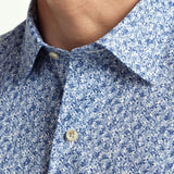 CSSM12407412 | Navy Botanical Print Short Sleeve Shirt