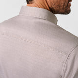 CMSK13829297 | Chocolate & White Check Knit Sport Shirt
