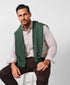 CMSK13829297 | Chocolate & White Check Knit Sport Shirt