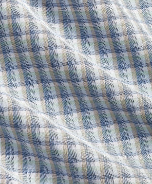 CBBD12833337 | Sage & Blue Twill Check Sport Shirt