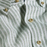 CBBD12955335 | Sage Linen Stripe Sport Shirt