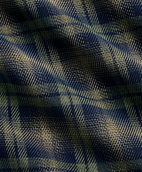 CBBD13821492 | Navy & Olive Melange Check Sport Shirt