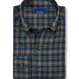 CBBD13821492 | Navy & Olive Melange Check Sport Shirt